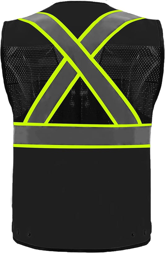 Safety Vest High Visibility Reflective Construction Vest for Men Women