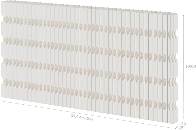 Foldable Room Divider Privacy Screens Movable Temporary Wall Space Partition, 5.25~9.19 FT Tall, 6.56~16.4 FT Width, Choice of Various Sizes and Styles