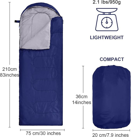 Macarrie 6 Pack Bulk Sleeping Bags for Homeless Donation, 0 Degree Waterproof Sleeping Bags with Compression Sack for Adults Winter Cold Weather Care Camping Hiking Emergency