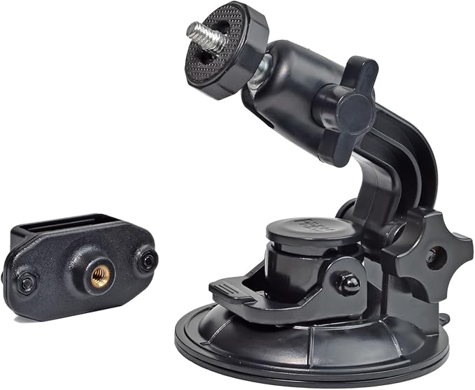 TWAYRDIO Windshield/Dashboard Mount Base, Adjustable Angle Suction Cup Holder Mounting Bracket for BaoFeng Retevis Motorola Talkabout Yaesu Handhelds HT Walkie Talkie Two Way Radio