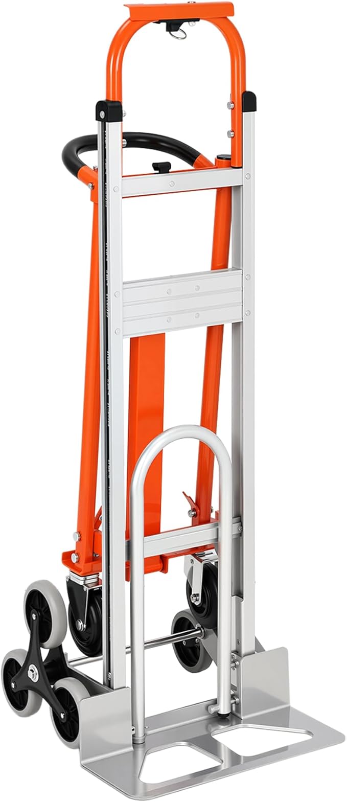 3 in 1 Convertible Hand Truck Dolly, 770 LBS Load Capacity Folding Cart with Stair Climber Wheels, Elastic Straps, Aluminum Convertible Hand Truck for Home, Warehouse, Supermarket, Office