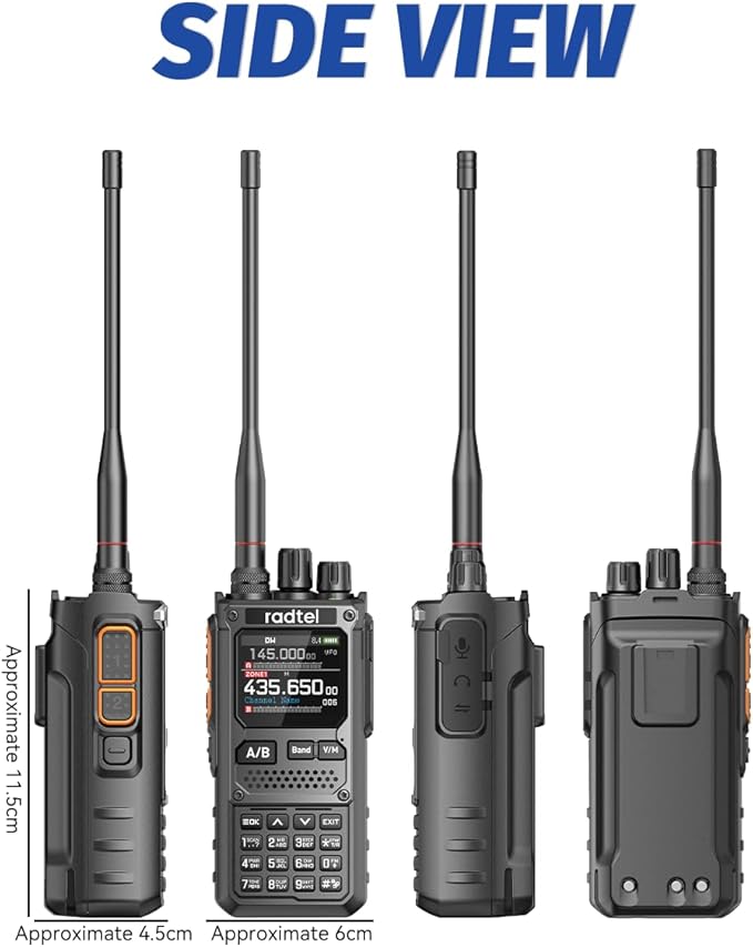 Radtel RT-920 Walkie Talkie 8W Long Range Programmable Bluetooth Two-Way Handheld Radio, SW MW LW CB 27MHz -126dBm Receive SSB AM FM Noise-Reduction NOAA