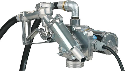 GPI - EZ-8 Fuel Transfer Pump, Manual Shut-Off Nozzle with Direct Mount, 8 GPM, 12 Volt (137100-01)