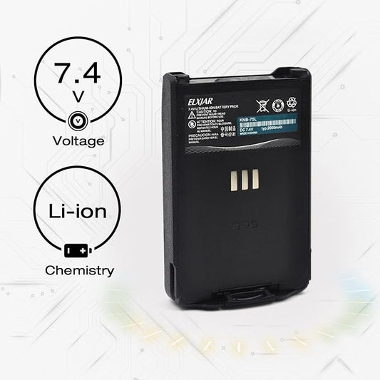 (2-Pack) 7.4V 2000mAh Li-ion Battery Replacement for Kenwood KNB-75L KNB-74LW KNB-75LW Compatible with TH-D74A TH-D74 TH-D74E Radios