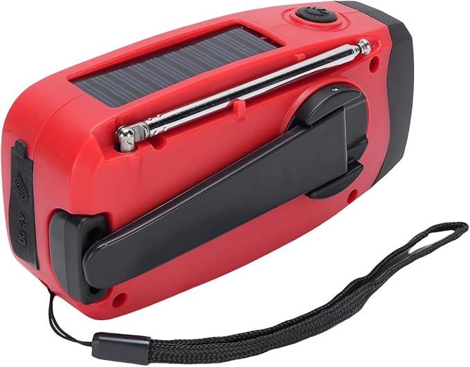 FTVOGUE Emergency Crank Radio 2000mAh Solar Powered NOAA Weather Radio with AM FM WB LED Flashlight SOS for Outdoor and Emergency Preparedness