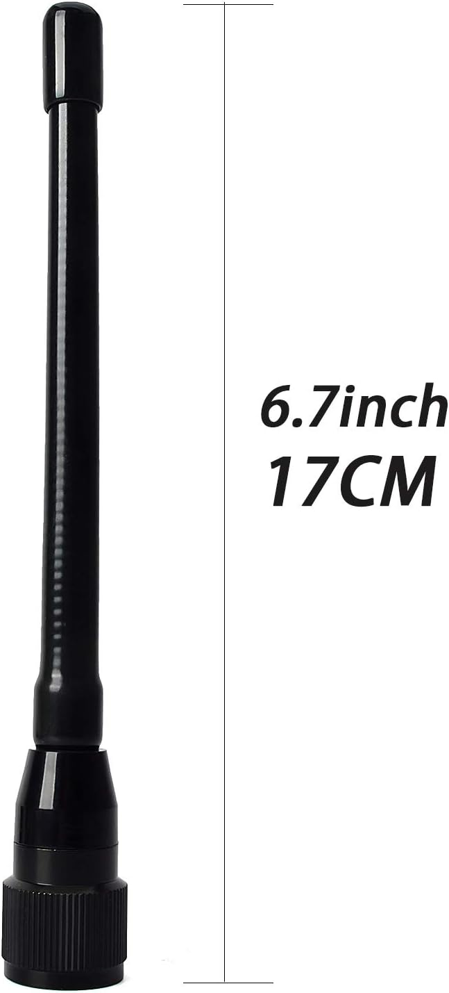 VHF Marine Antenna, 156-163Mhz Rubber Boat Antenna with 5M/16.4ft RG58 Cable and L Shape Fender Bracket for Uniden Icom Yaesu Cobra Midland Radio Transceiver
