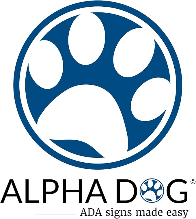 ALPHA DOG ADA SIGNS - Exit Route Sign with Braille for Your Business, 5x6 Inch, ADA Compliant, Indoor or Outdoor, Easy Installation, Made in the USA, Blue