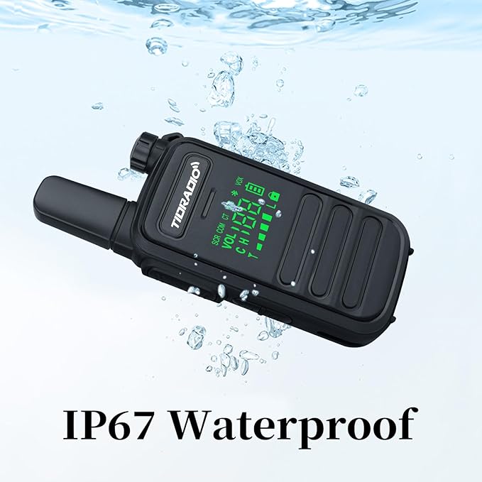 TIDRADIO TD-M11 Waterproof Walkie Talkies for Adults,Wireless Programming,Emergency NOAA Weather Radio,Frequency Copy,Long Range Two Way Radios with 6 Way Gang Charger,for School Church Business-6Pack