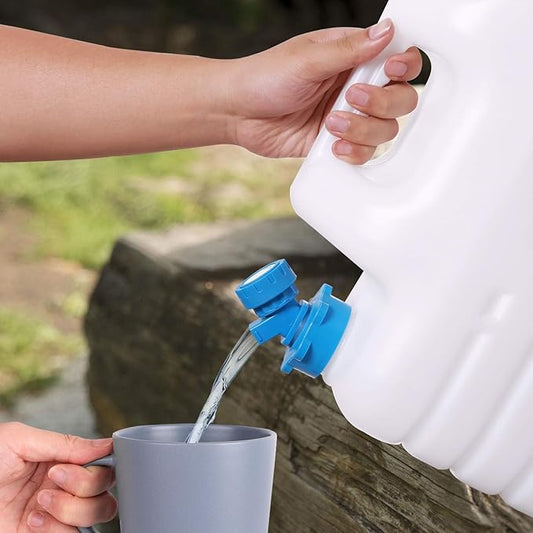 5 Gallon/18.5L Water Container with Spigot, Portable BPA Free Water Jug, Multifunction Water Tank for Camping Outdoor Hiking Picnic Supplies, Emergency Stroage, 2 Pack