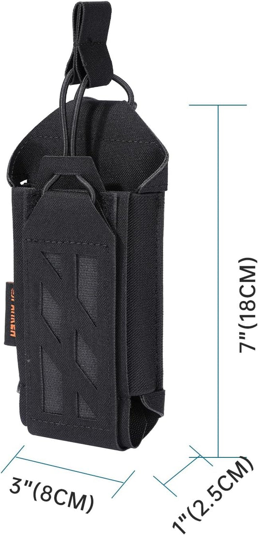 EXCELLENT ELITE SPANKER Tactical Universal Radio Holster Holder Molle Radio Pouch Adjustable for Duty Belt,Vest for Two Ways Walkie Talkie