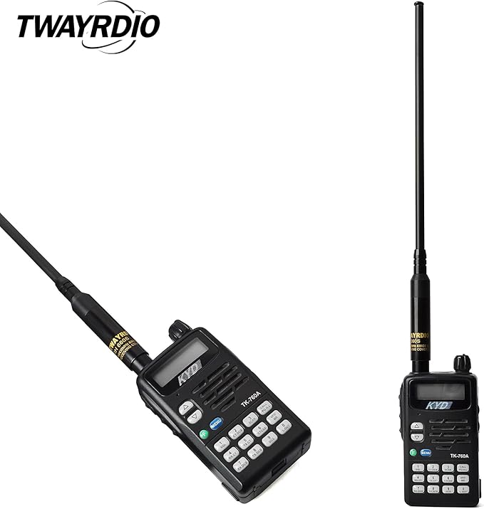 TWAYRDIO Dual Band VHF UHF Ham Radio Telescopic Antenna SMA Male 42 inch Retractable Replacement Long Antenna for Walkie Talkie Yaesu Vertex VX-3R VX-132 WOUNXUN KG-UV8D TYT Radios