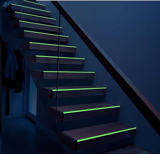 Glow in The Dark Tape - 65 FT X 0.5 Inch Luminous Photoluminescent/Luminescent Emergency Roll Safety Egress Markers Stairs, Walls, Steps, Exit Sign. Glowing Pro Theatre Stage Floor (65 ft X 0.5 inch)