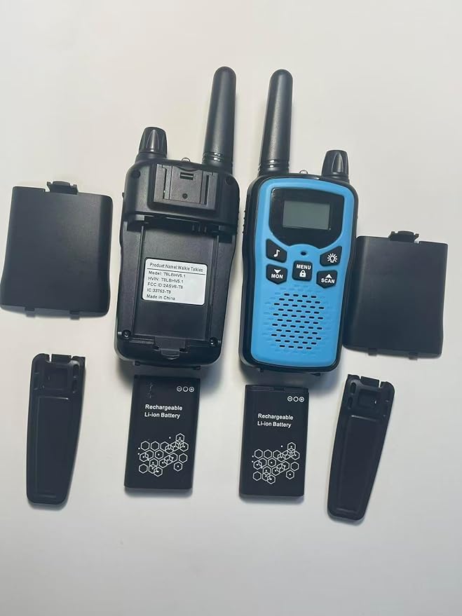 Walkie Talkies for Adult Long Range, 6 Pack Rechargeable 2 Way Radios, LED Flashlight Hiking Accessories Camping Gear Gifts for Kids Family Emergency