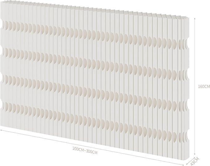 Foldable Room Divider Privacy Screens Movable Temporary Wall Space Partition, 5.25~9.19 FT Tall, 6.56~16.4 FT Width, Choice of Various Sizes and Styles