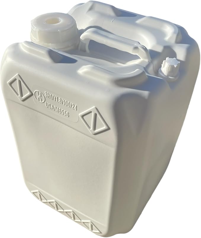 | 5.3 Gallon Tighthead Container | Carboy | Hedpack with 70MM Cap | Home Brewing Container | Water Storage Container | Includes (1) Container with Cap (White)