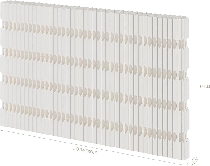 Foldable Room Divider Privacy Screens Movable Temporary Wall Space Partition, 5.25~9.19 FT Tall, 6.56~16.4 FT Width, Choice of Various Sizes and Styles