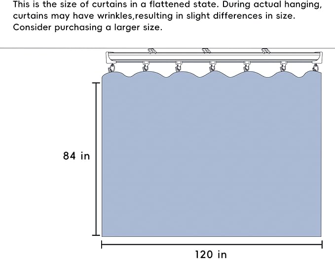 Room Divider Ceiling Mounted Curtains Track Sets Extra Wide Blackout Curtain Flexible Tracks for Bedroom Privacy Partition Separator, 1 Panel White Drape and White Rail, W10 x H7ft