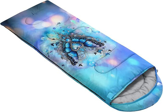 QOOMO Camping Sleeping Bags,3 Season Warm & Cool Weather,Lightweight,Waterproof Sleeping Bags for Adults & Kids,Traveling,and Outdoors,Camping Gear Equipment