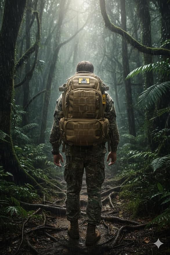 Tactical Backpack 50L/55L -Military Backpack- Large tactical backpack-3 Day Assault Pack -Molle Bag. Durable Travel Backpack hiking backpack(COYOTE BROWN.)