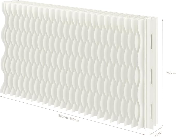 Foldable Room Divider Privacy Screens Movable Temporary Wall Space Partition, 5.25~9.19 FT Tall, 6.56~16.5 FT Width, Choice of Various Sizes and Styles