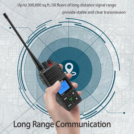 SAMCOM Two Way Radio with Shoulder Speaker Mic,5W High Power 2 Way Radios Long Range,Walkie Talkie earpiece with mic for Adults Construction Site School Security(4 Pack)