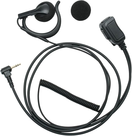 1 Pin 2.5mm G Shape Earpiece Headset with Mic PTT for Motorola Talkabout T200TP T200 T260 T260TP T460 T600 T605 T475 T800 MH230R MR350R MT350R Two Way Radio,2 Pack
