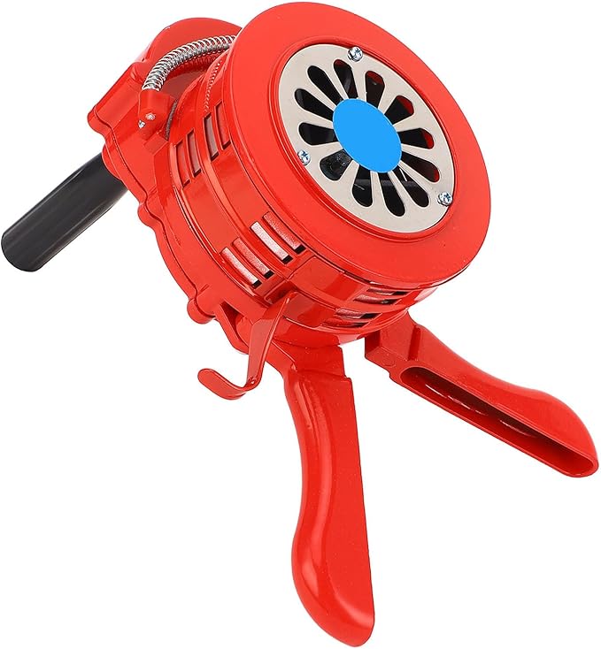 YWBL-WH Hand Crank Siren Horn, Manual Operated Emergency Siren with Adjustable Volume up to 110dB, for Factories Schools Warehouses Emergency Sites
