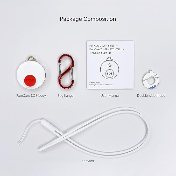 SOS Button – One Touch Family Safety Alert | No Subscription, IPX7 Waterproof.
