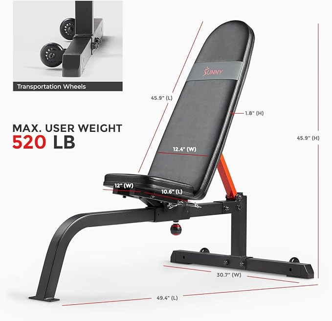 Sunny Health & Fitness Multifunctional Strength Training Home Gym – Complete Workout Equipment with Training Attachments, Optional Squat Stand, Power Rack Cage, Adjustable Incline Bench