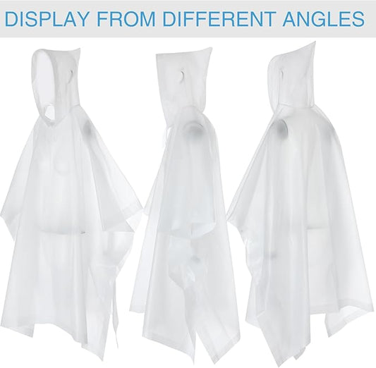 Zhehao 20 Pcs Rain Ponchos for Adult Reusable Waterproof Plastic Rain Coat