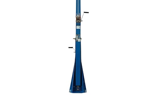 4000 Watt 16 Foot Telescoping Light Mast - Fold Over Light Tower - 360 Degrees Rotating Boom - High Mast - Powder Coat Finish