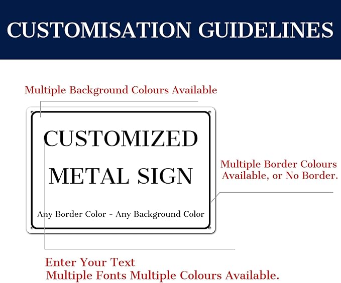 Custom Signs Outdoor Metal - 12 x 8 Personalized Aluminum Rust-Proof Entrance Garden Hazard Intersection Parking Signs, Decorative Sign(Style 02)