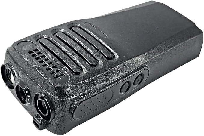 Amasu Black 16 Channel Replacement Housing Case Compatible with CP200D with Buttons Channel PTT Button