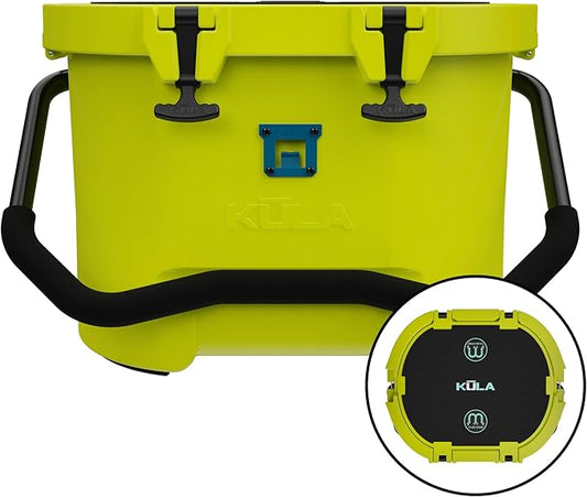 Bote Kula Hard Shell MAGNEPod Compatible Cooler Travel Handle Rubber Closure Gatorshell Construction Strong Insulation 10 Gallon Capacity Portable Fishing Seat Multiple Colors