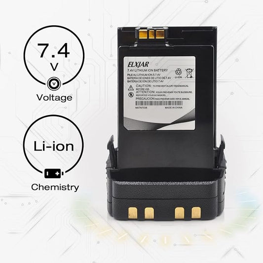 (2-Pack) 7.4V 2600mAh Li-ion Battery Replacement for Motorola APX7000 APX6000 APX8000 SRX2200N NNTN7038A NNTN7038B NNTN8930 Two-Way Radios
