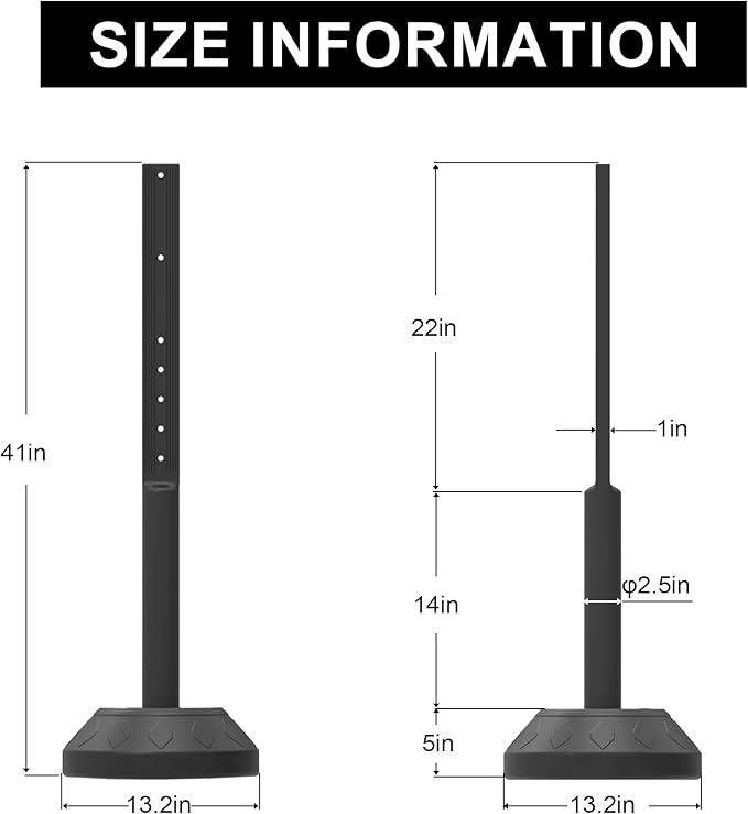 OrangeStar 6-Pack 41" Commercial Sign Holder with Water Weighted Base Set Kit, Portable Warning Sign Stand for Parking Lots, Construction Sites, Events, Includes Bolts & Nuts