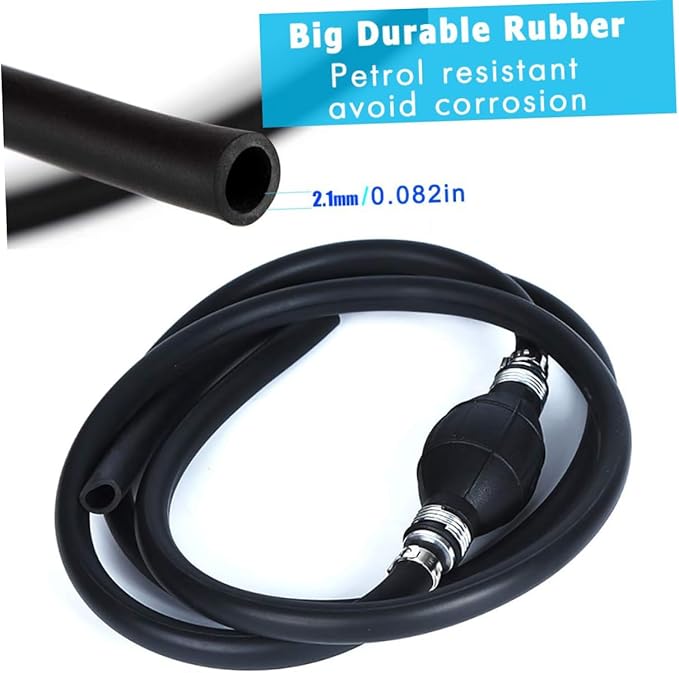 Manual Siphon Pump for Gasoline and Oil Transfer Inner Rubber Hose Portable Hand Fuel Transfer Pump for Vehicles and Emergency
