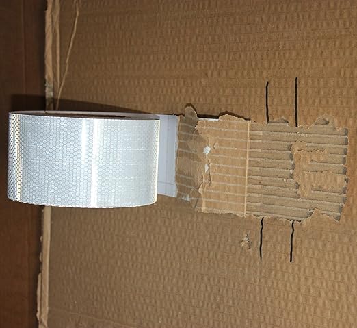 Industrial Non Fading Reflective Tape Silver 4 inch Wide, Outdoor Waterproof High Visibility Safety Warning Adhesive Strips (66 feet)