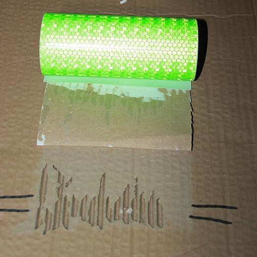 Industrial Reflective Tape Green 4 inch Wide, Outdoor Waterproof High Visibility Safety Warning Reflector Sticker Strips (11 feet)