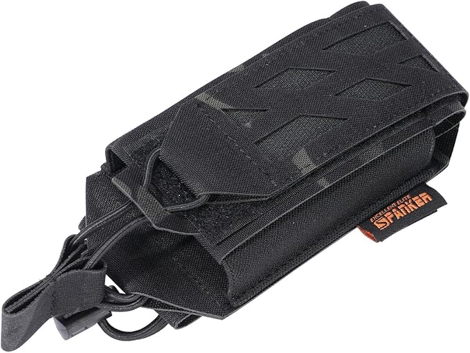 EXCELLENT ELITE SPANKER Tactical Universal Radio Holster Holder Molle Radio Pouch Adjustable for Duty Belt,Vest for Two Ways Walkie Talkie