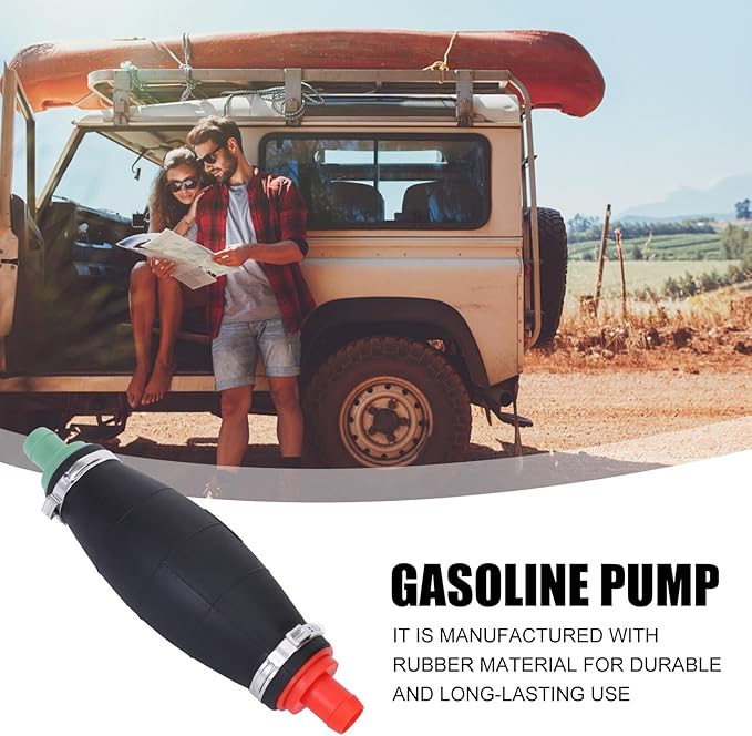 ABOOFAN Car Fuel Transfer Manual Pump Large Rubber Hand Siphon Pump for Emergency Fuel and Water Transfer Replacement for Boat and Vehicle Use