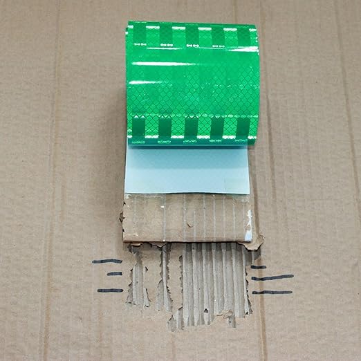 Green Non Fading Reflective Tape Outdoor Waterproof 4 inch Wide for Truck, High Visibility Safety Adhesive Stickers Strips (10 feet)