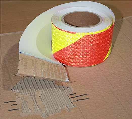Reflective Tape 3 Inch x 168 Feet, Outdoor Waterproof High Visibility Conspicuity Strong Adhesive Reflector for Vehicles