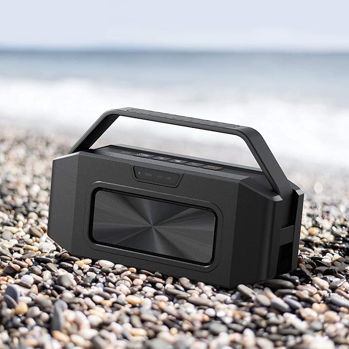 W-KING Portable Loud Bluetooth Speaker, 100W Max Waterproof Outdoor Speakers Bluetooth Wireless, IPX6 Party Big Large Speaker Boombox 2 Subwoofer-60W Exlarge Deep Bass Radiator/2 Pairing/40H/TF/AUX/EQ