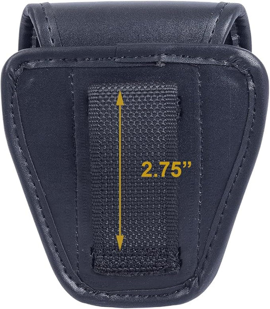 TAFTACFR Molded Single Handcuff Pouch Case for Duty Belt, Law Enforcement Holder With Removable Top Cover and Hidden Snap