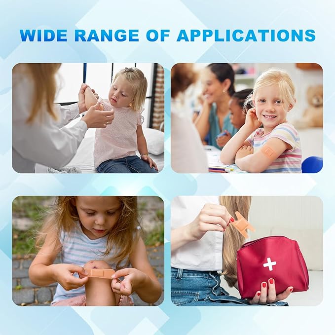 Bandages Variety Pack - 400 Pcs Assorted Bandages Bulk, Large Adhesive Fingertip Bandage, Waterproof Bandage Breathable for First Aid and Protect Wounds (10 Styles)