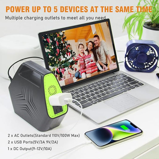 Portable Power Station 97Wh Portable Generator 26400mAh Power Bank with AC Outlet 110V Battery Charger for Home Use Emergency