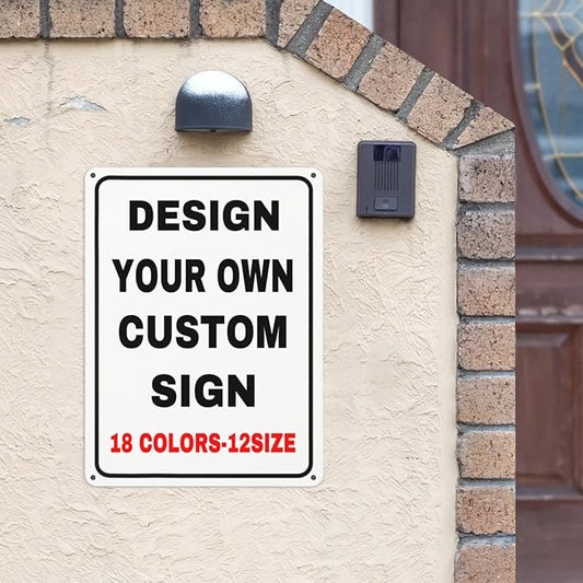 Custom Signs Outdoor Metal Personalized Signs With Your Photo Text Logo Custom Wall Sign Decorative House Signs For Business Workplace Office Home