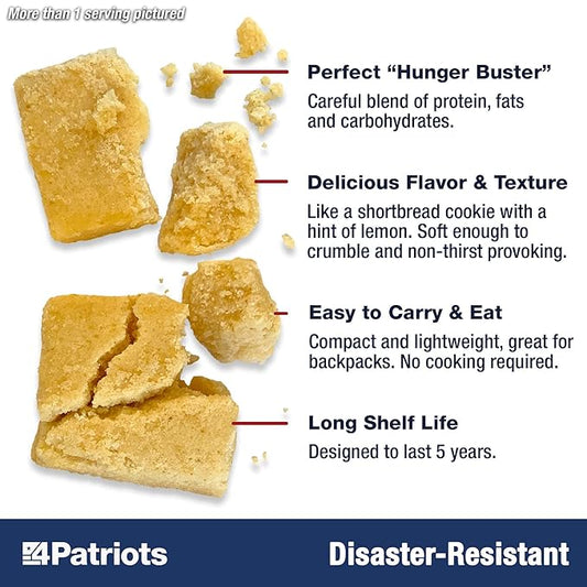 4Patriots Emergency Food Bars: Non-Perishable S.O.S Ration Designed to Last 5 Years, 9 Servings