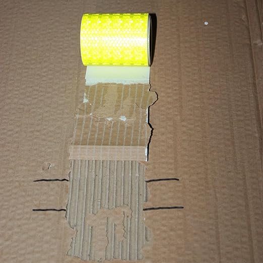 Fluorescent Yellow Reflective Tape Outdoor Waterproof 3 inch Wide, High Visibility Safety Warning Reflector Sticker Strips (11 feet)